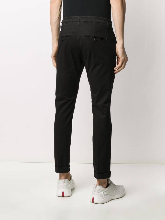 DONDUP Chino met toelopende pijpen Zwart