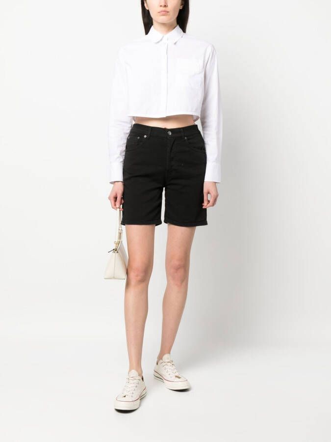 DONDUP High waist shorts Zwart
