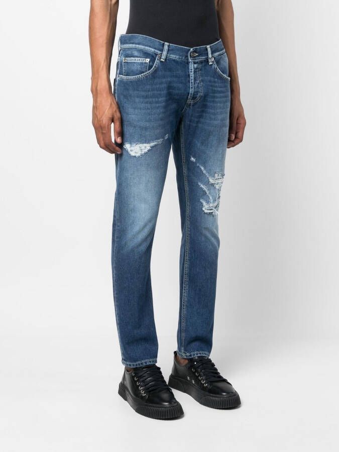 DONDUP Jeans met gerafeld detail Blauw