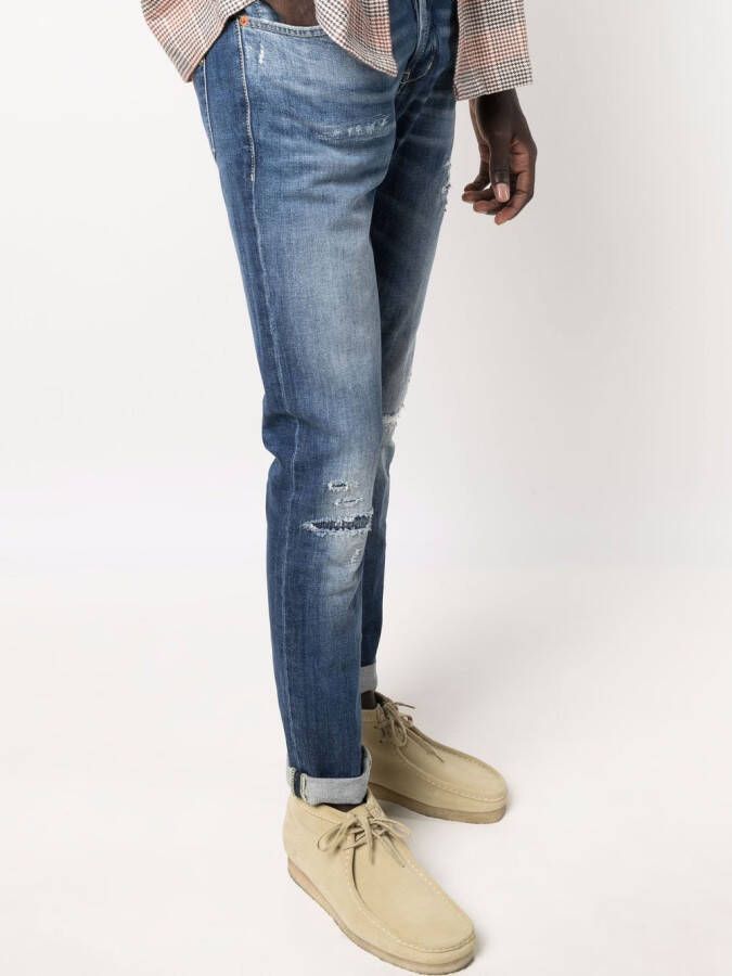 DONDUP Jeans met gerafeld detail Blauw