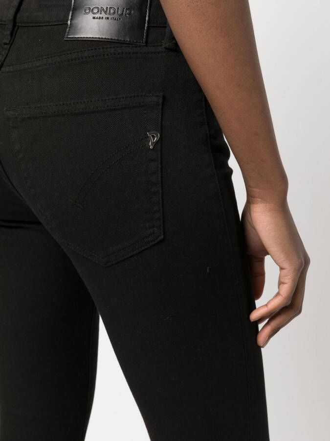 DONDUP Jeans met logopatch Zwart
