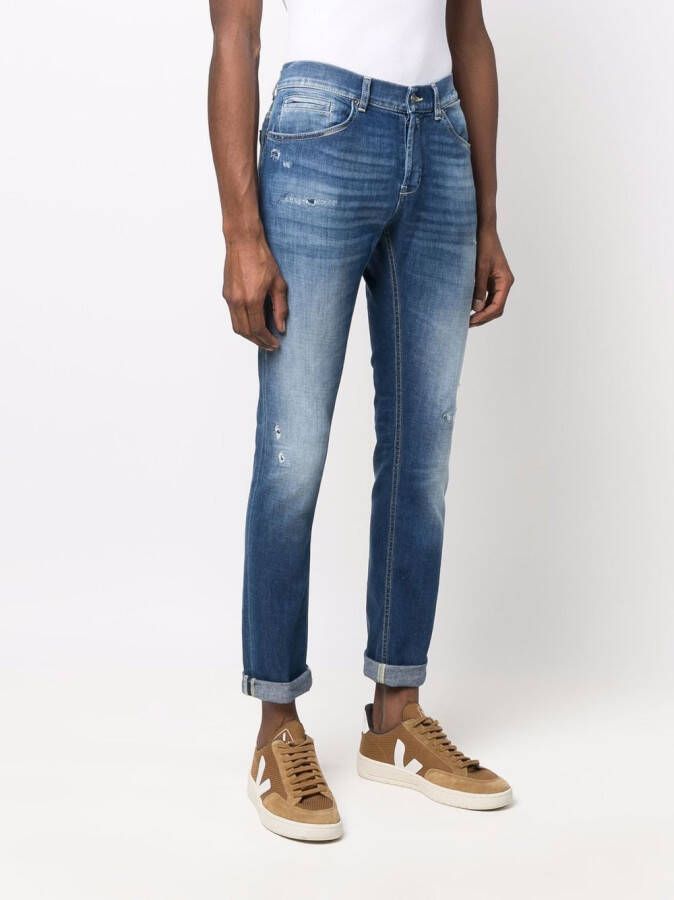 DONDUP Jeans met stonewashed-effect Blauw