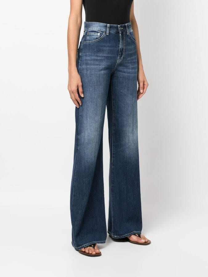 DONDUP Jeans met wijde pijpen Blauw