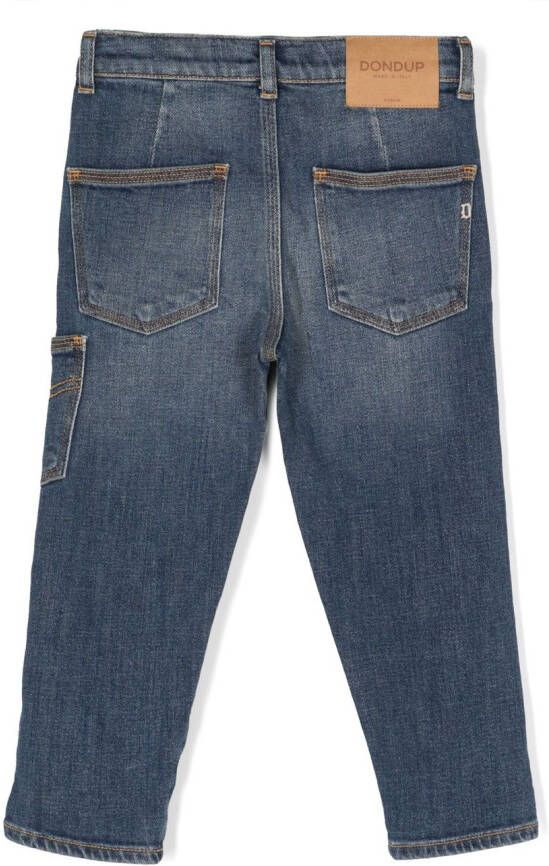 DONDUP KIDS Jeans met verwassen effect Blauw