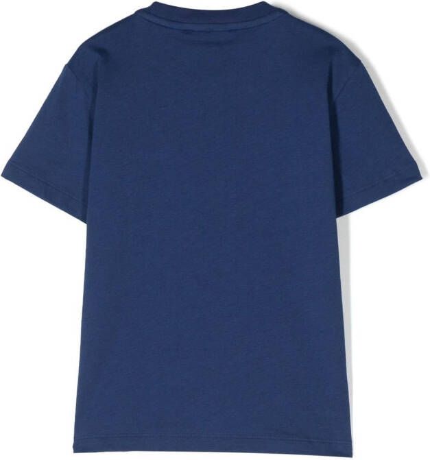 DONDUP KIDS Shirt met logoplakkaat Blauw