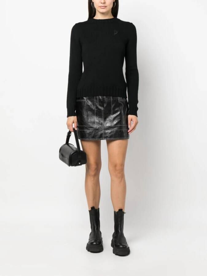 DONDUP Trui met logopatch Zwart