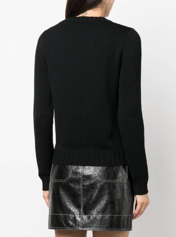 DONDUP Trui met logopatch Zwart
