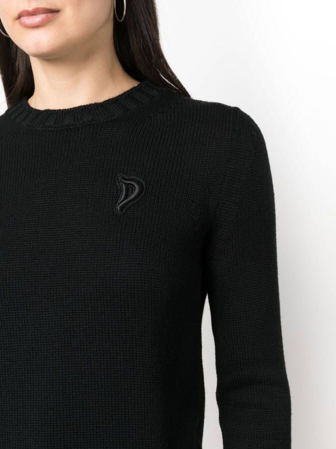 DONDUP Trui met logopatch Zwart