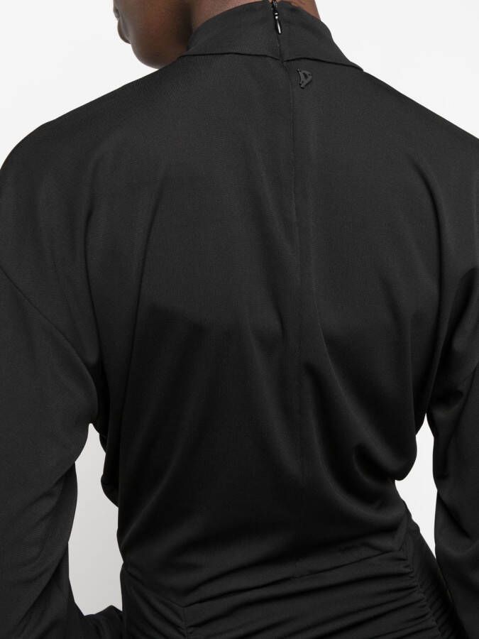DONDUP Mini-jurk met trechterhals Zwart