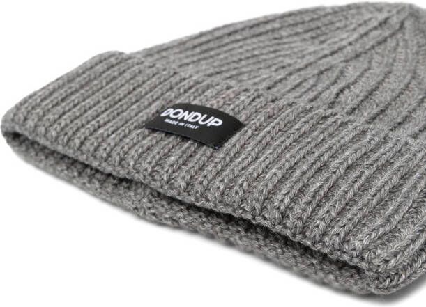 DONDUP Muts met logopatch Grijs