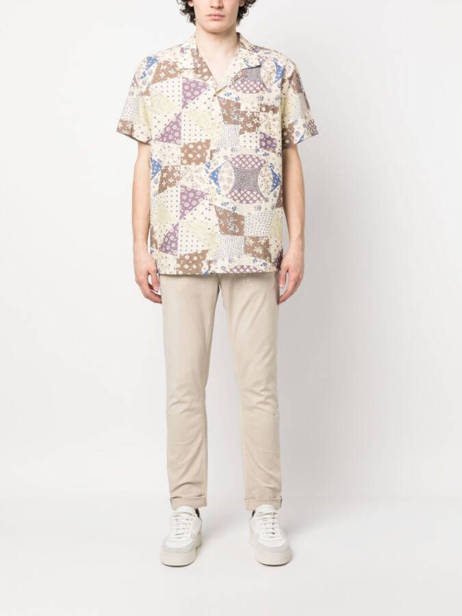 DONDUP Jeans met verfspetters Beige