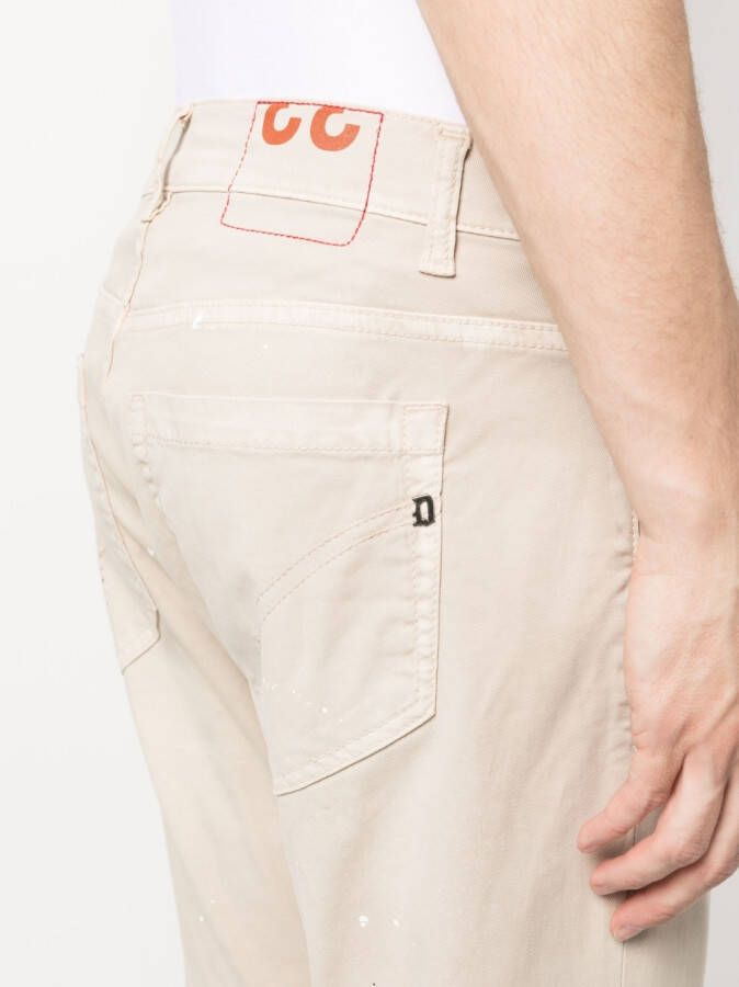 DONDUP Jeans met verfspetters Beige