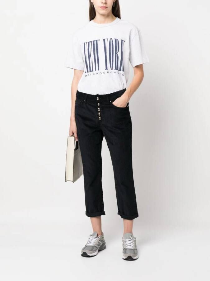 DONDUP Ribfluwelen broek Blauw