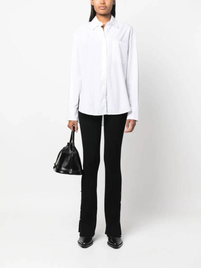 DONDUP Ribgebreide broek Zwart