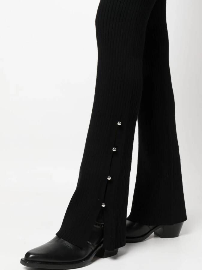 DONDUP Ribgebreide broek Zwart