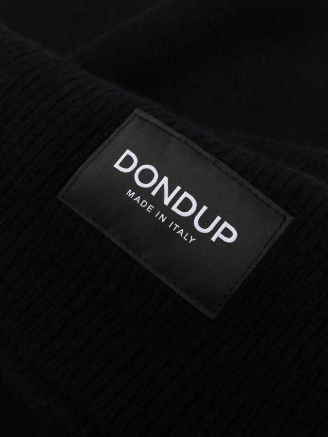 DONDUP Sjaal met logopatch Zwart