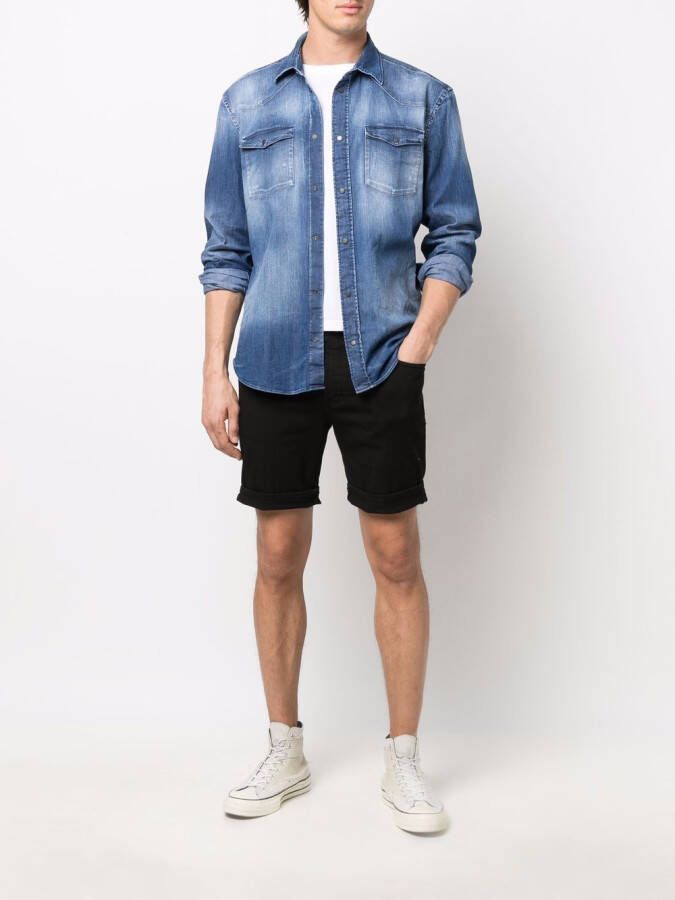 DONDUP Straight bermuda shorts Zwart