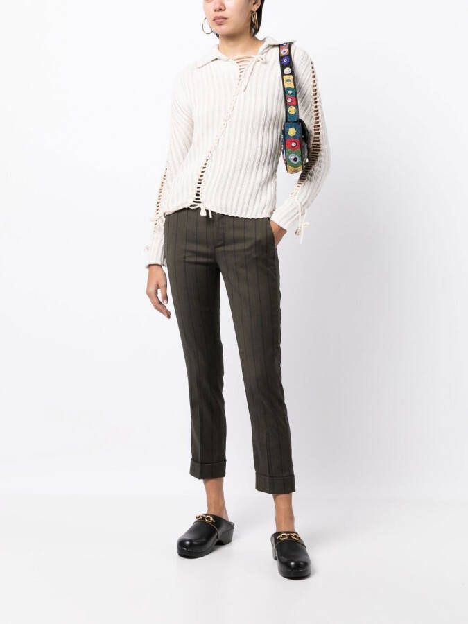 DONDUP Cropped broek Bruin