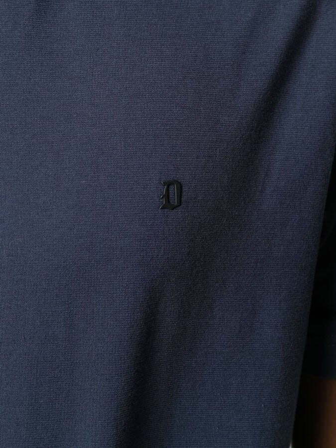 DONDUP T-shirt met geborduurd logo Blauw