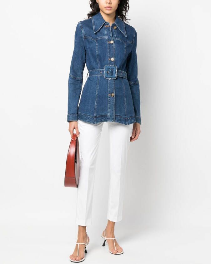 DONDUP Broek met toelopende pijpen Wit