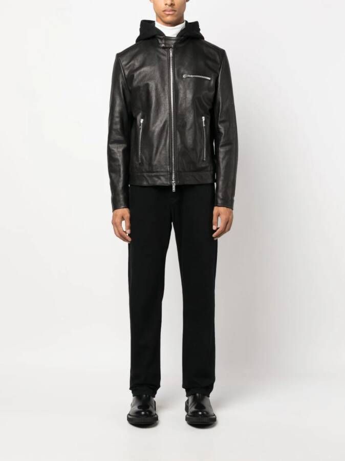 DONDUP Leren jack Zwart