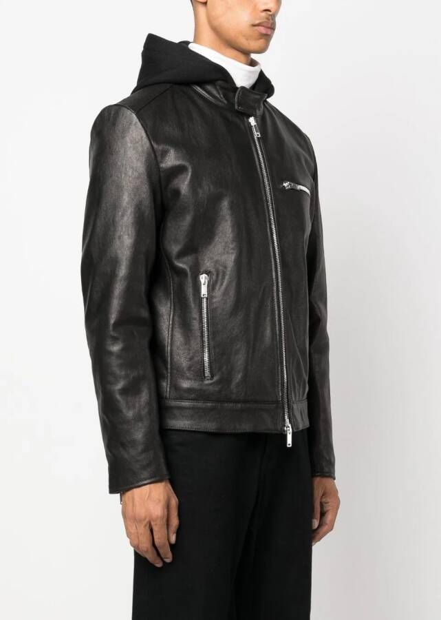 DONDUP Leren jack Zwart