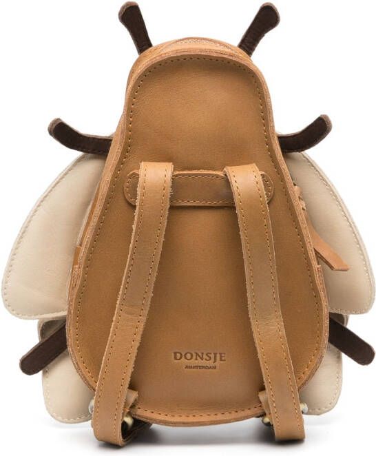 Donsje Rugzak in de vorm van een bij Bruin