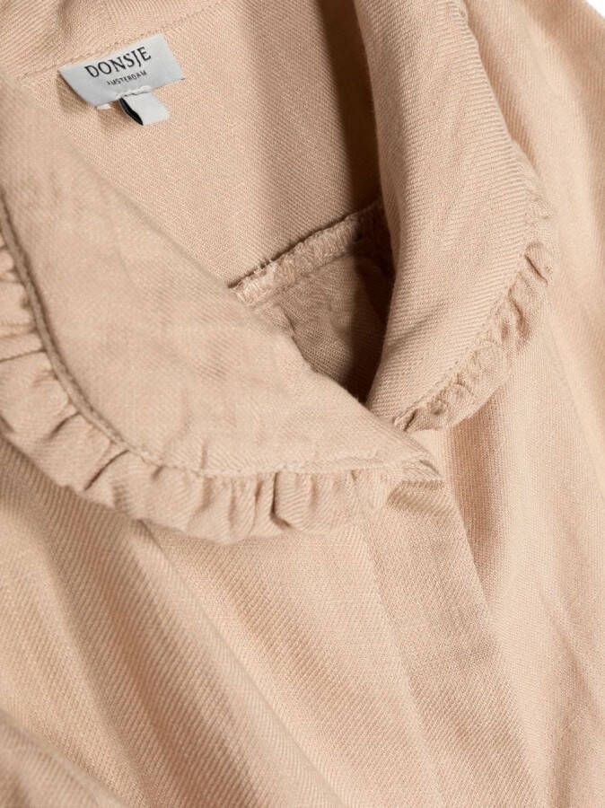 Donsje Shirt met ruches Beige