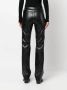 Dorothee Schumacher mid-rise faux-leather flared trousers Zwart - Thumbnail 4