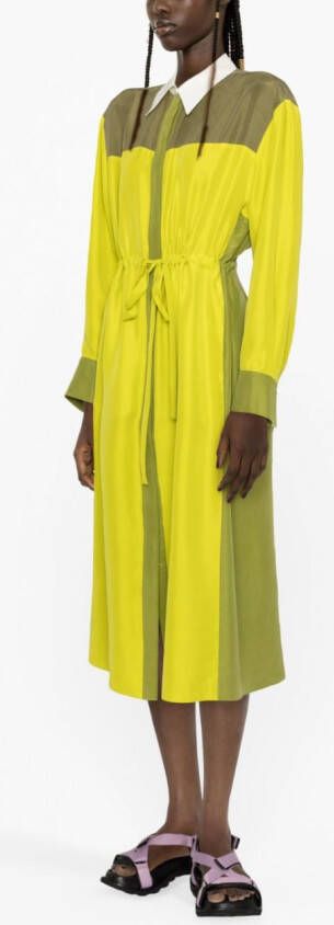 Dorothee Schumacher Midi-jurk met colourblocking Groen