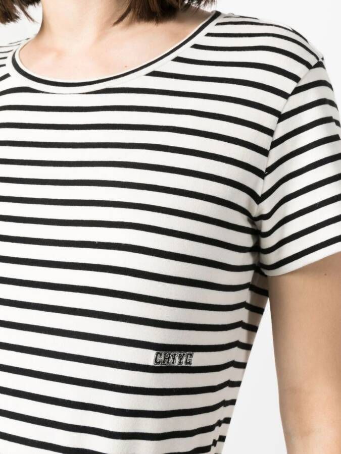 Dorothee Schumacher round-neck striped T-shirt Zwart