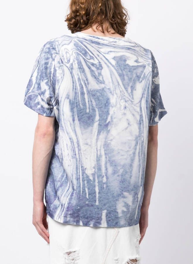 Doublet T-shirt met print Blauw