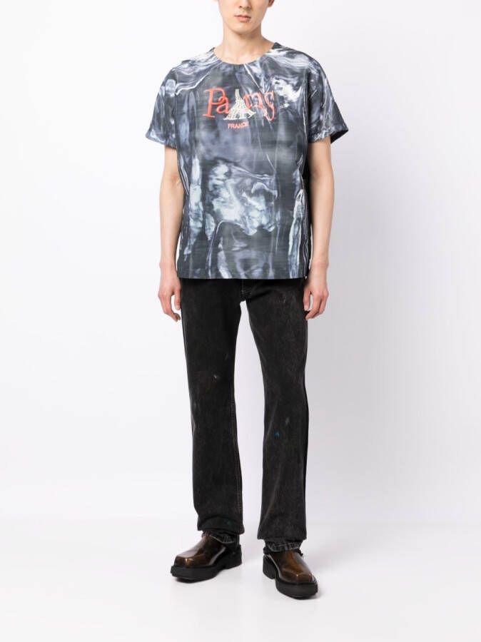 Doublet T-shirt met print Zwart