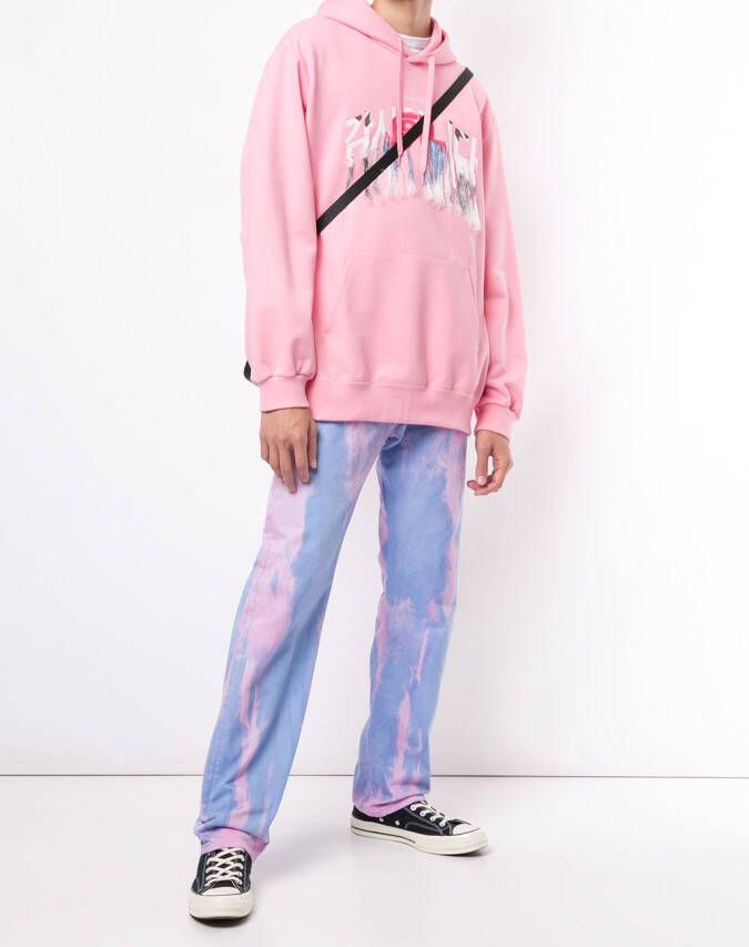 Doublet Hoodie met borduurwerk Roze