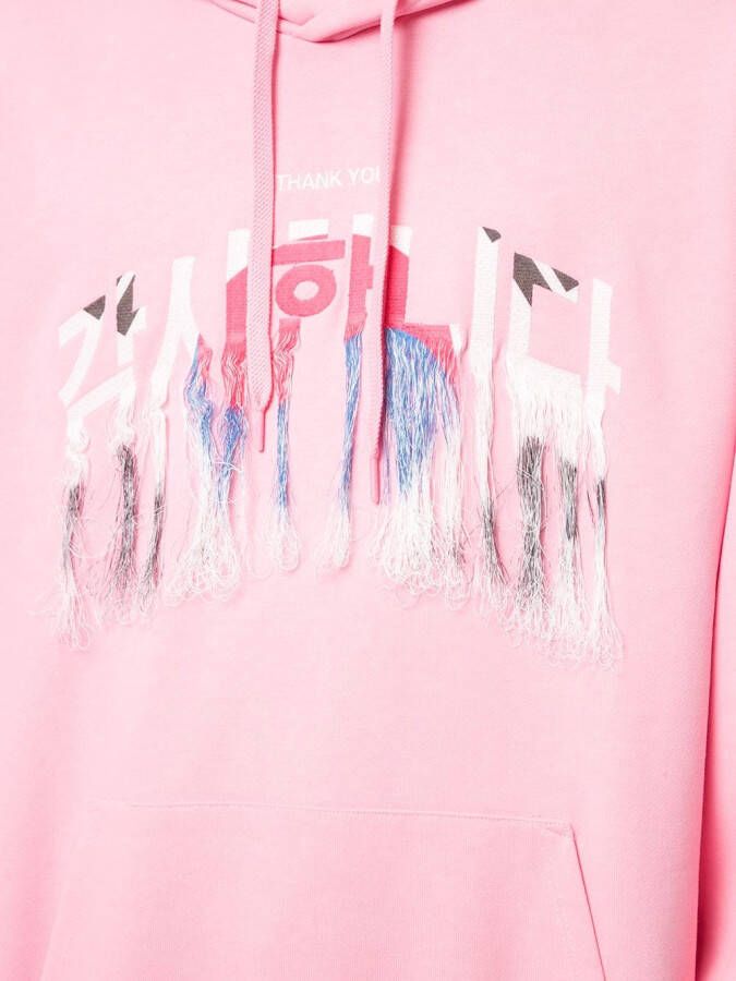 Doublet Hoodie met borduurwerk Roze