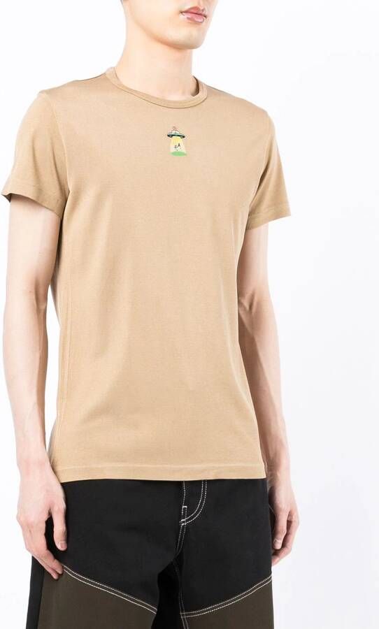 Doublet T-shirt met borduurwerk Bruin