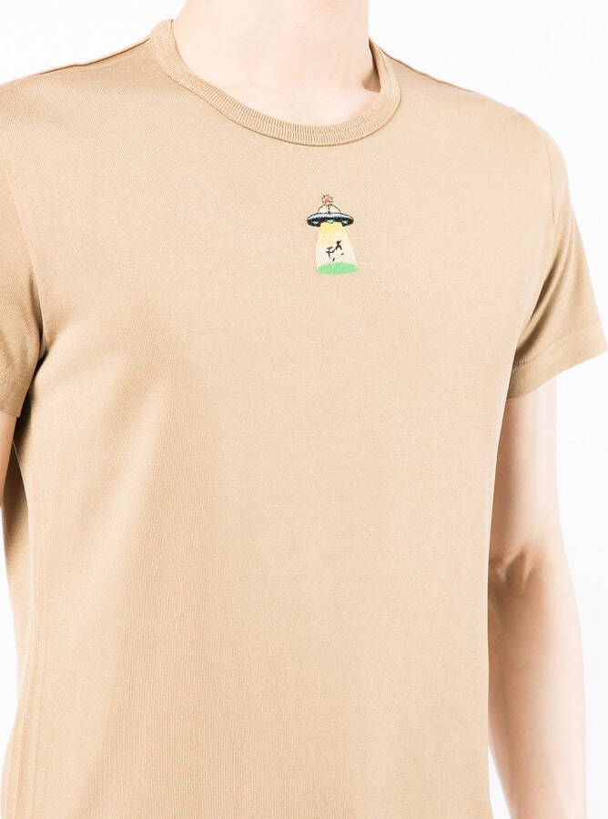 Doublet T-shirt met borduurwerk Bruin