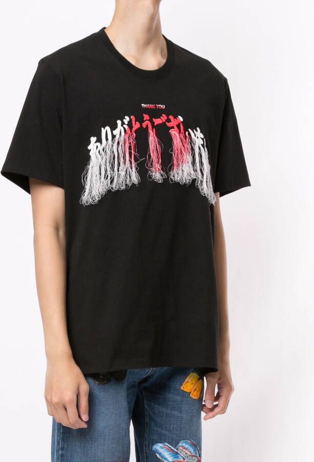 Doublet T-shirt met borduurwerk Zwart
