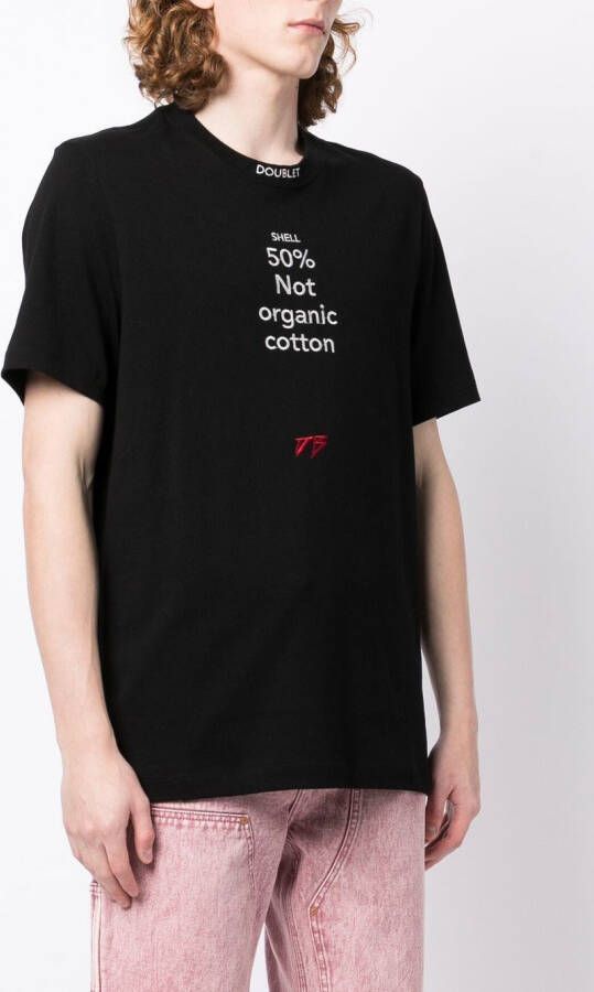 Doublet T-shirt met logoprint Zwart