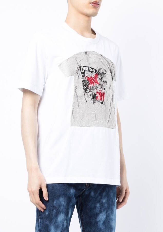 Doublet T-shirt met print Wit