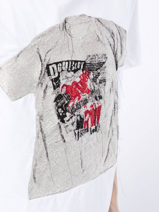 Doublet T-shirt met print Wit