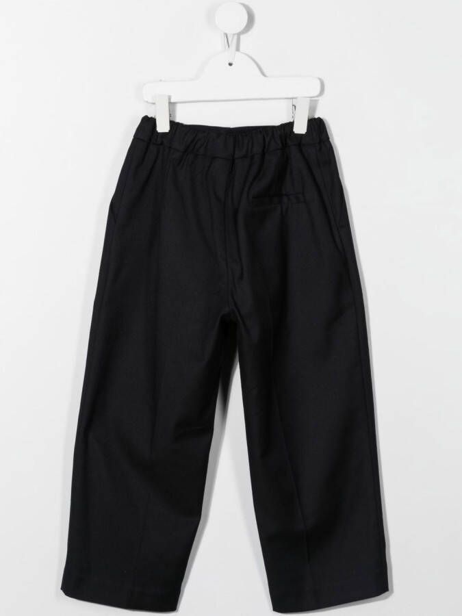 Douuod Kids Broek met geplooid detail Blauw