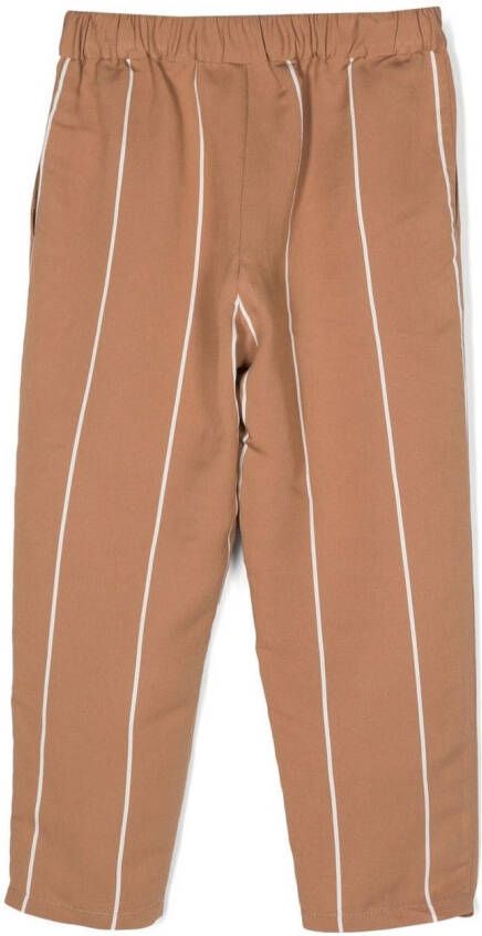 Douuod Kids Broek met toelopende pijpen Bruin