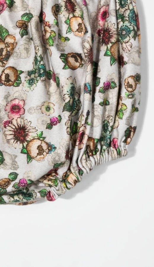 Douuod Kids Broekje met bloemenprint Grijs