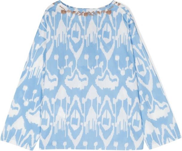 Douuod Kids Blouse met borduurwerk Blauw