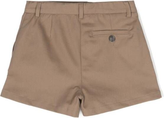 Douuod Kids Geplooide shorts Bruin