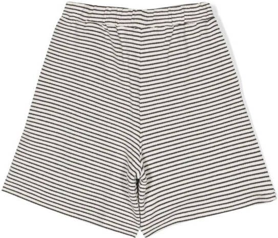 Douuod Kids Gestreepte shorts Beige