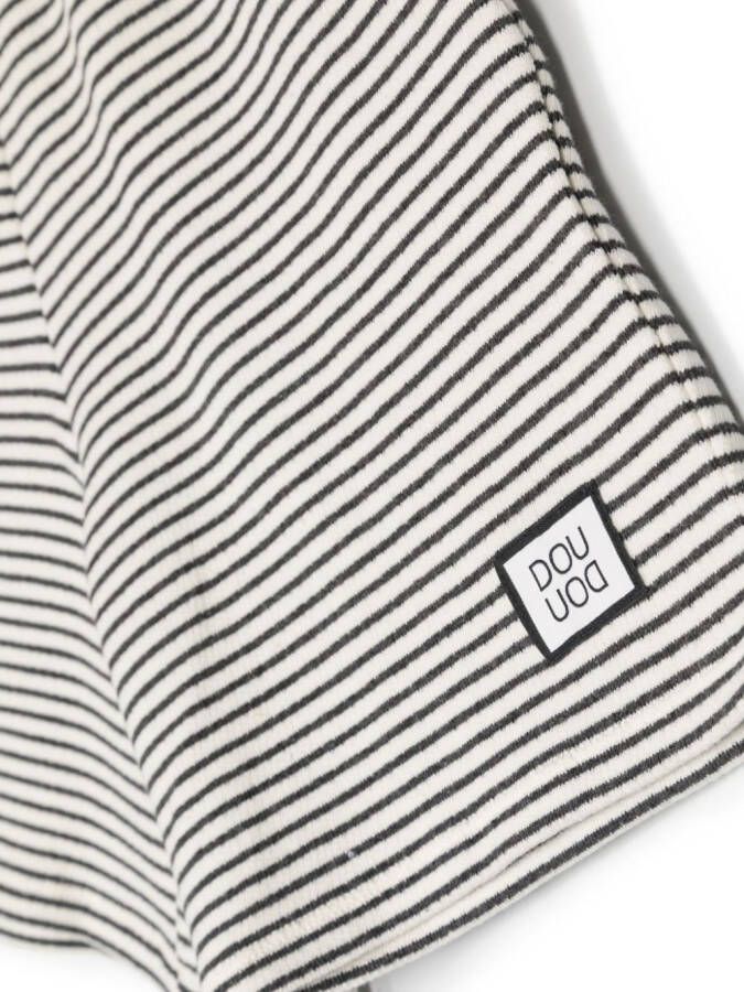 Douuod Kids Gestreepte shorts Beige