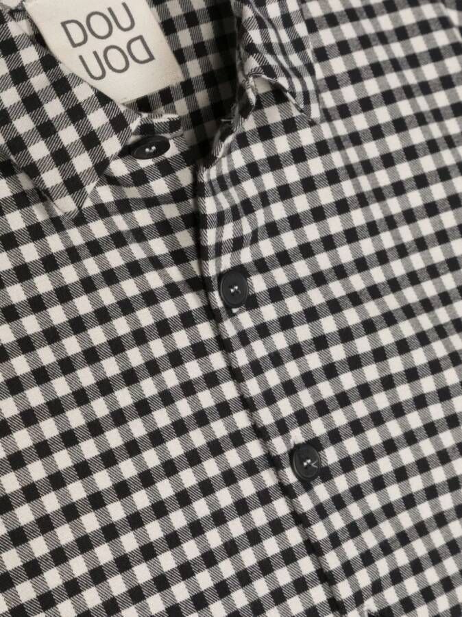 Douuod Kids Jack met gingham ruit Zwart