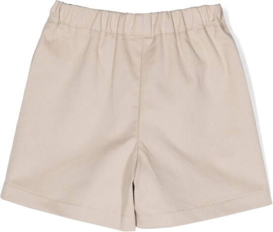 Douuod Kids Shorts met logoprint Beige
